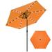 MOVTOTOP 9ft Patio Umbrella with LED Light Leisure Umbrella Crank Adjustable Umbrella Canopy for Cafe Garden Deck Backyard Pool (Orange)