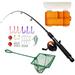 Kids Fishing Pole and Tackle Box fishing kit 17 Telescoping Fishing Rod 32 pcs - Green