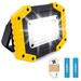 Rechargeable Led Work Light - Trongle 30W Battery Operated Floodlight With 3 Modes Camping Cob Floodlight With Waterproof Usb For Fishing Hiking(Battery Included)