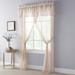 Brylanehome Crushed Voile 5 Piece One-Rod Set - 60I W 63I L Ecru Window Curtain