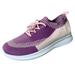 nsendm Flat Shoes for Women Comfortable Casual Women Mesh Tennis Women Casual Sneakers Slip on Shoes Classic Purple 9