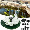 Niyofa Solar Panel Floating Pump Lotus Fountain Water Feature Bird Bath Pond Garden Decoration