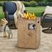 MF Studio Outdoor Patio Propane Gas Fire Pit with Wood Texture & CSA Certificated 30 000 BTU