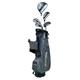 Kumji Complete Golf Club Set 11-13 Years Old Children Golf Club 5-piece Set Easy to Carry Putter Stand Bag Gray