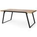 Gebo Outdoor Modern Acacia Wood Dining Table Teak and Black