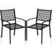 Acantha 2 - Piece Patio Stackable Metal Outdoor Dining Chair