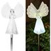 Crosslight 1030003-1-1 Angel Solar Light Garden Stake White