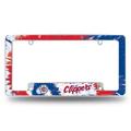 Los Angeles NBA Clippers Chrome Metal License Plate Frame with Bold Tie Dye Design