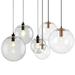 Industrial Pendant Lights Modern Farmhouse Hanging Ceiling Light Clear Glass Shade for Dining Room Cafe Bar