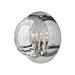 1 Light Modern Steel Wall Sconce with Clear Crystal Glass-8.75 inches H By 8.75 inches W-Polished Nickel Finish Bailey Street Home 81-Bel-4442279