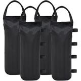 112 LBS Extra Large Pop up Canopy Weights Sand Bags for Ez Pop up Canopy Tent Outdoor Instant Canopies 4-Pack Black (Without Sand) Dark Black