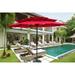 9Ft 3-Tiers Outdoor Patio Umbrella with Crank and tilt and Wind Vents for Garden Deck Backyard Pool Shade Outside Deck Swimming Pool Red