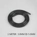 1m Black Fuel Petrol Hose 3.0mm ID 5.0mm OD for Strimmer Chainsaw Hedge Trimmer