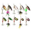 YouLoveIt Metal Freshwater Fishing Lures Fishing Lure Kit for Freshwater Fishing Accessories with Tackle Box Fishing Bait Sinking Lure Tackle Trout Fishing 10 PCS