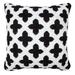 Ox Bay Woven Geometric Throw Pillow White and Black 20 in. Square Count Per Pack 1