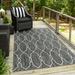 Unique Loom Links Trellis Indoor/Outdoor Trellis Rug Charcoal/Gray 7 1 x 10 Rectangle Trellis Contemporary Perfect For Patio Deck Garage Entryway