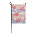 KDAGR Colorful Beach Tropical Bird Flamingo Pink Beautiful Beauty Bend Garden Flag Decorative Flag House Banner 28x40 inch