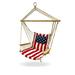 Backyard Expressions Hanging Hammock Chair - Red White and Blue - Polyester/Cotton