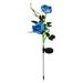 Blue Mother Day Artificial Flowers Fake Dried Plants & Lamp 3 Head Solar LED Decorative Outdoor Lawn Garden Stake Lights