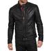 SkinOutfit Men s Leather Jacket Genuine Lambskin Motorcycle Bomber Biker Lightweight Outerwear Black