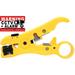 Urban Security Group Cable Stripper : Coaxial RG59 RG6 RG7 RG11 : Network Cat5e Cat6 UTP STP : Round & Flat Cable : Comfortable Grip : High Grade Steel + Plastic Construction : Premium Pro Grade