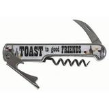 David Bromstad Toast To Good Friends Metal Wine Tool