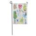 SIDONKU Blue Christmas Winter Watercolor Hand Seasonal Holiday Merry Bright Joy Snowman Girl Tree Colorful Garden Flag Decorative Flag House Banner 28x40 inch