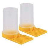 gotofar 2Pcs Bee Water Feeder Beehive Beekeeping Drinking Dispenser Honey Feeding Bowl