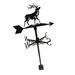 Buck Shape Weathervane Roofs Weather Vane Outdoor Ornament for Pergolas Garage Roofs Walls Patio Decoration Roof Mount Rod Iron