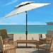 SAFAVIEH Lorenia 9 Double Top Market Patio Umbrella White