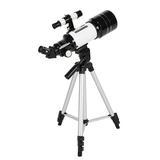 Carevas 70mm Astronomical Telescope 150X High Power Monocular Telescope Refractor Spotting Scope with 5Ã—24 Finder Scope Tripod Moon Filter 3X Barlow Lens for Star Gazing Bird Watching Camping