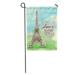 LADDKE Effel Love in Paris Efel Eiffel Tower is Colorful Cut Garden Flag Decorative Flag House Banner 28x40 inch