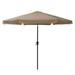 Atlin Designs Round Modern Fabric Vented Tilting Patio Umbrella in Brown