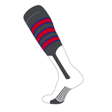 TCK Elite Baseball Knee High Stirrup Socks (D 9in) Graphite Royal Red (L)