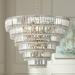 Vienna Full Spectrum Silver Hanging Chandelier 28 1/2 Wide Traditional Crystal Shade Fixture for Dining Room House Entryway