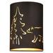 Vaxcel Katmai 2 Light Bronze Gold Rustic Bear Tree Flush Wall Sconce