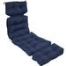 Sunnydaze Olefin Tufted Outdoor Chaise Lounge Chair Cushion - Blue