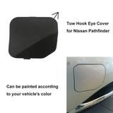 POSSBAY Black Front Bumper Tow Hook Eye Cover 622A0-3KA0A For Nissan Pathfinder 2013-16