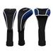 3Pcs/Set Golf Club Head Covers Driver Woods Headcover with Tags Long Neck