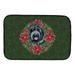 Carolines Treasures CK1543DDM Black Russian Terrier Poinsetta Wreath Dish Drying Mat 14 x 21 multicolor