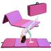 ZENOVA 3 x6 x2 Folding Exercise Mats Gymnastics Mat Aerobics Stretching Yoga Mat Pink and Purple