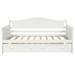 Hassch Twin Wooden Daybed With Trundle Bed Sofa Bed For Bedroom Living Room White