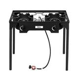 2 Burner Camp Stove Outdoor Portable Propane Gas Grill High Pressure 2 Burner Propane Stove with Detachable Legs for BBQ Camping Fishing Parties Hunting Backyard Home Brewing Turkey Frying