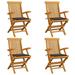 ikayaa Garden Chairs with Taupe Cushions 4 pcs Solid Teak Wood