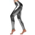 Women Leather Leggings Wet Look Metallic Waist Legging Pants Trousersyoga pants for women with pockets boho yoga pants for women woman yoga pants compression yoga