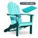 Alston Mahogany Outdoor Adirondack Chair Free Tray Table Turquoise