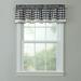 Brylanehome Buffalo Check Rod-Pocket Valance Black White Window Curtain