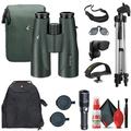 Swarovski SLC 10X56 Binoculars + 6FT Tripod + Padded Backpack + Binocular Tripod Adapter + Flashlight + Cleaning Kit