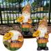 Herrnalise Home Decoration Beehive Garden Gnome Figurine Bright Yellow And Tan Polyresin Statue For Lawn O