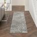 Nourison Damask Distressed Modern Dark Grey 2 3 x 7 6 Area Rug (8 Runner)